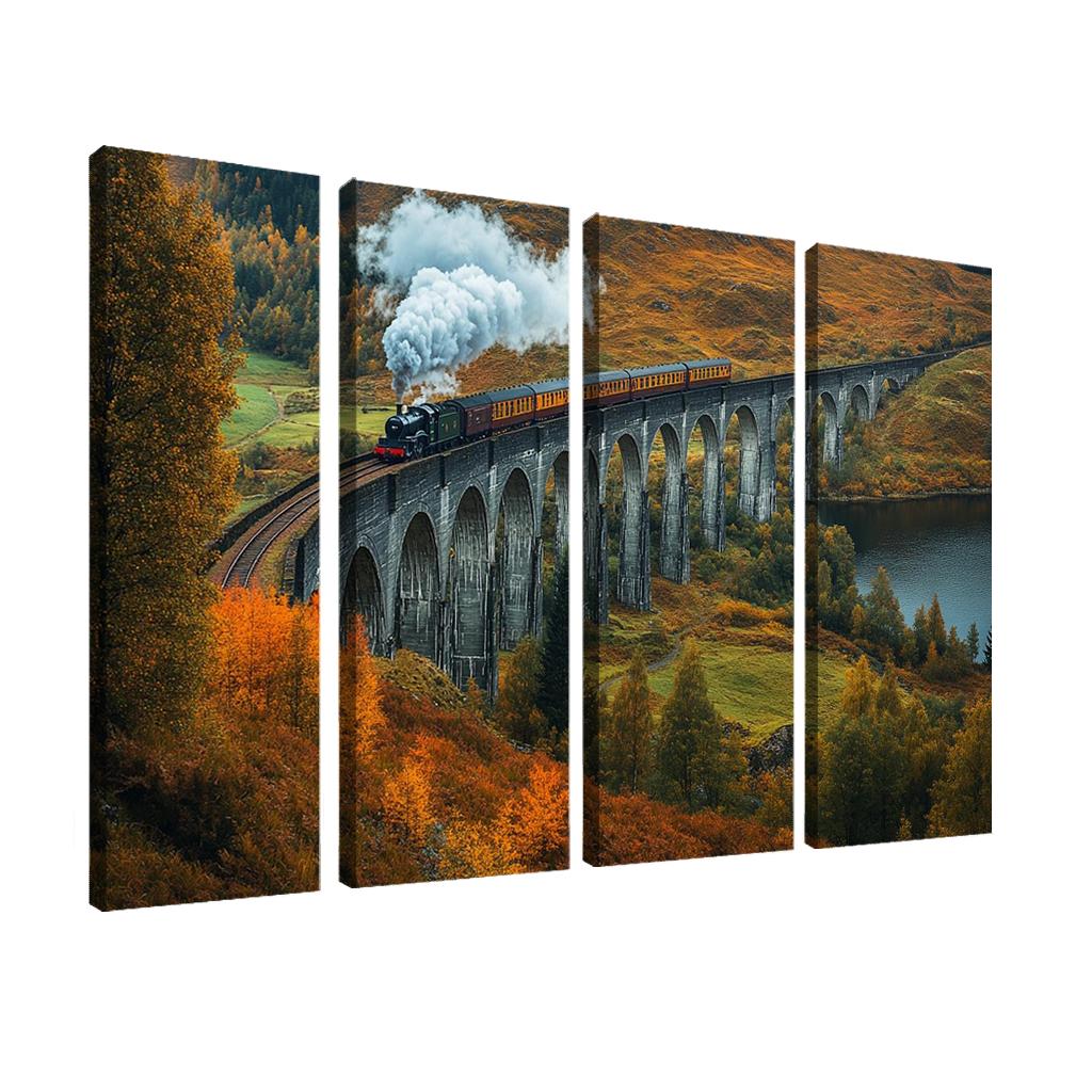 Glenfinnan Viaduct abstract paintings frame
