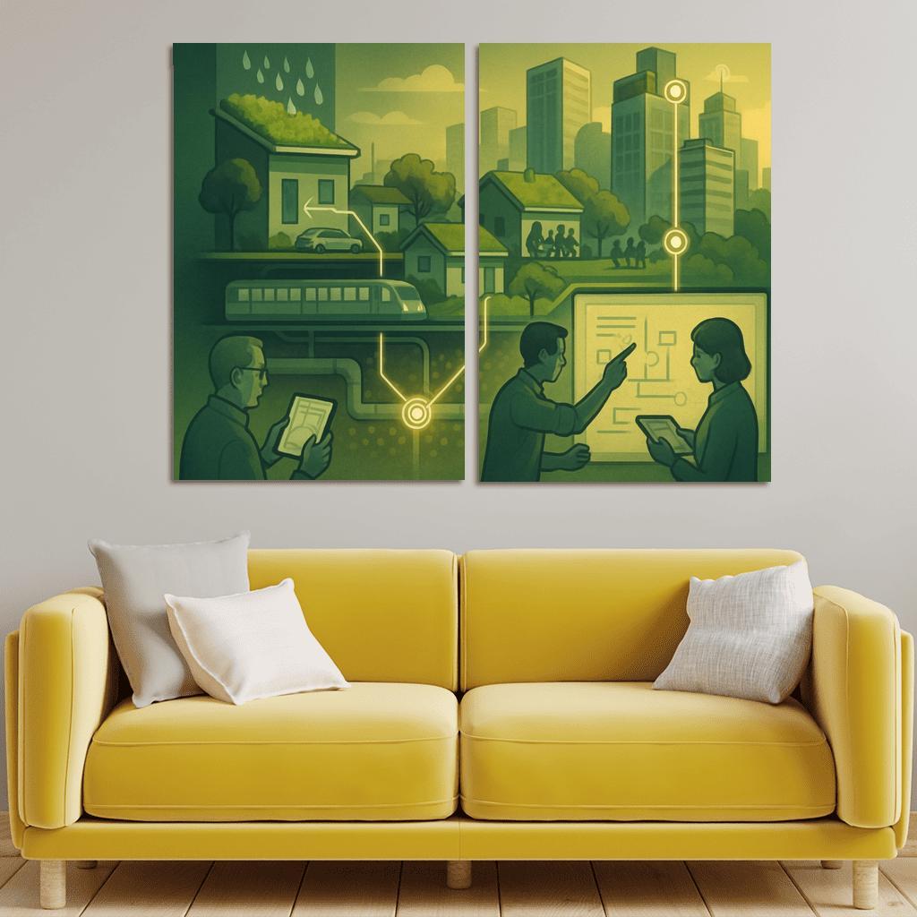 Urban Systems Thinking Lab canvas paintings frame