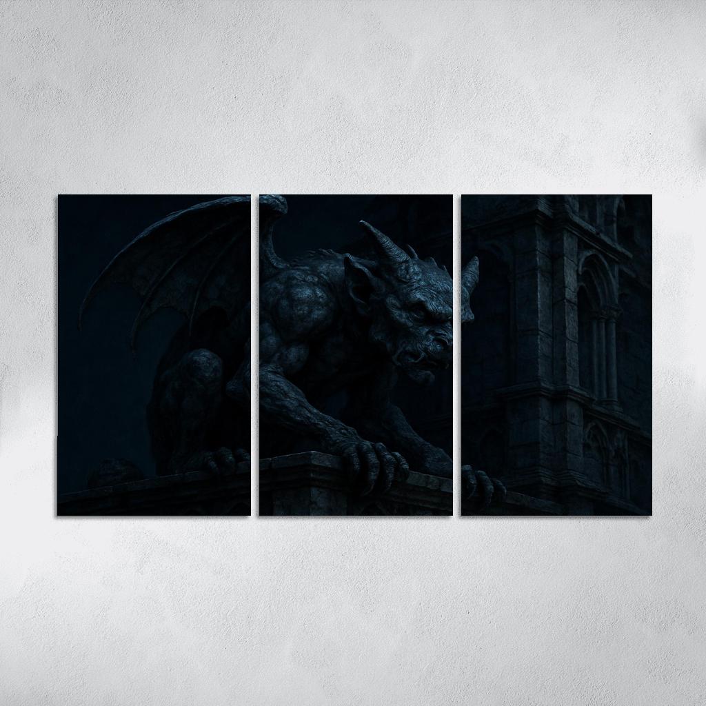 Eclipsed Gargoyle Sentinel wall art