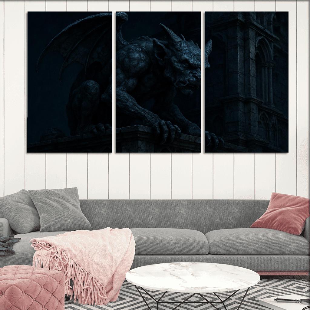 Eclipsed Gargoyle Sentinel wall art