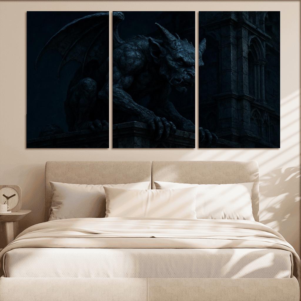 Eclipsed Gargoyle Sentinel wall art