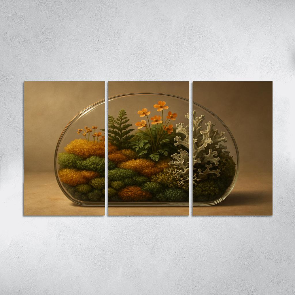 Amber Moss Terrarium multi-panel paintings