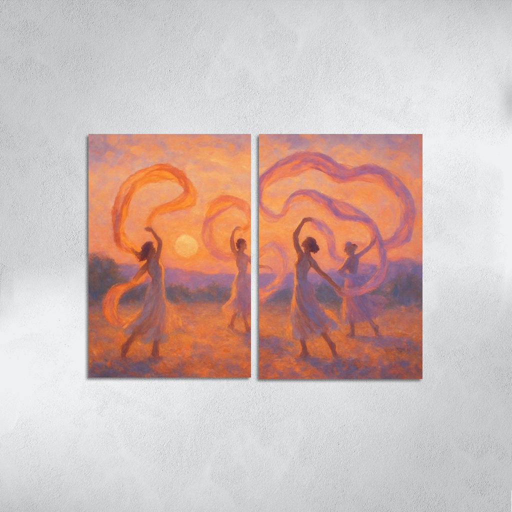 Sunset Silks Flow Dance wall decor