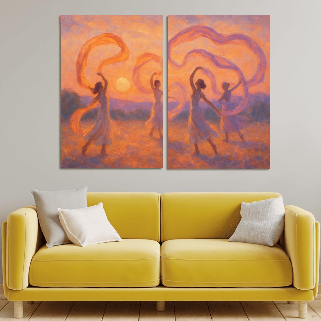 Sunset Silks Flow Dance wall decor