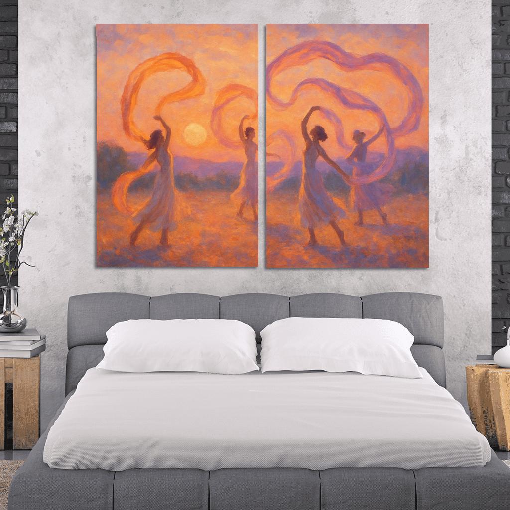 Sunset Silks Flow Dance wall decor