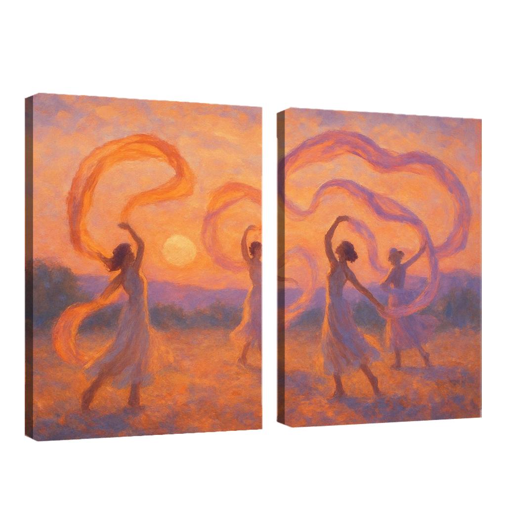 Sunset Silks Flow Dance wall decor