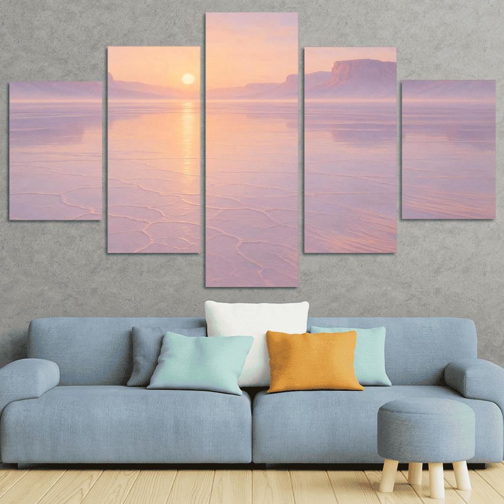 Mirror Glass Plateau At Dawn framed paintings