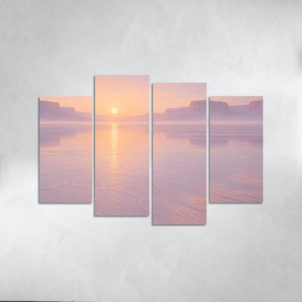 Mirror Glass Plateau At Dawn framed paintings