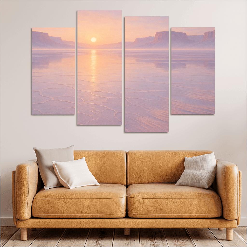 Mirror Glass Plateau At Dawn framed paintings
