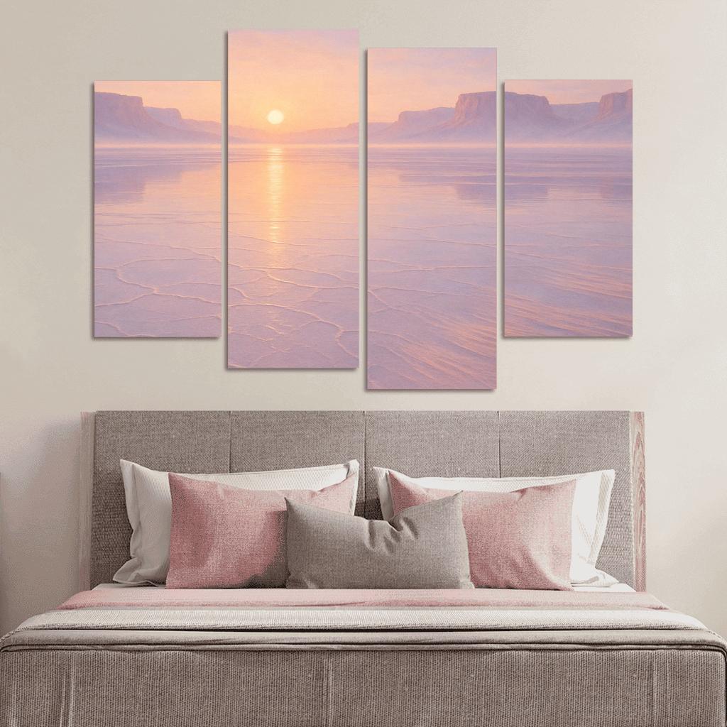 Mirror Glass Plateau At Dawn framed paintings