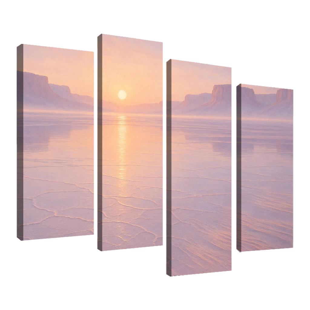 Mirror Glass Plateau At Dawn framed paintings
