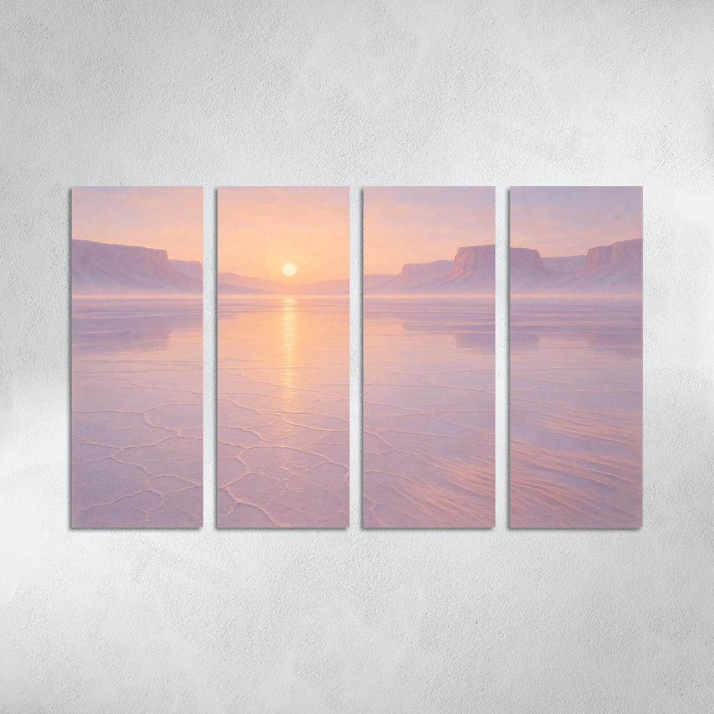 Mirror Glass Plateau At Dawn framed paintings