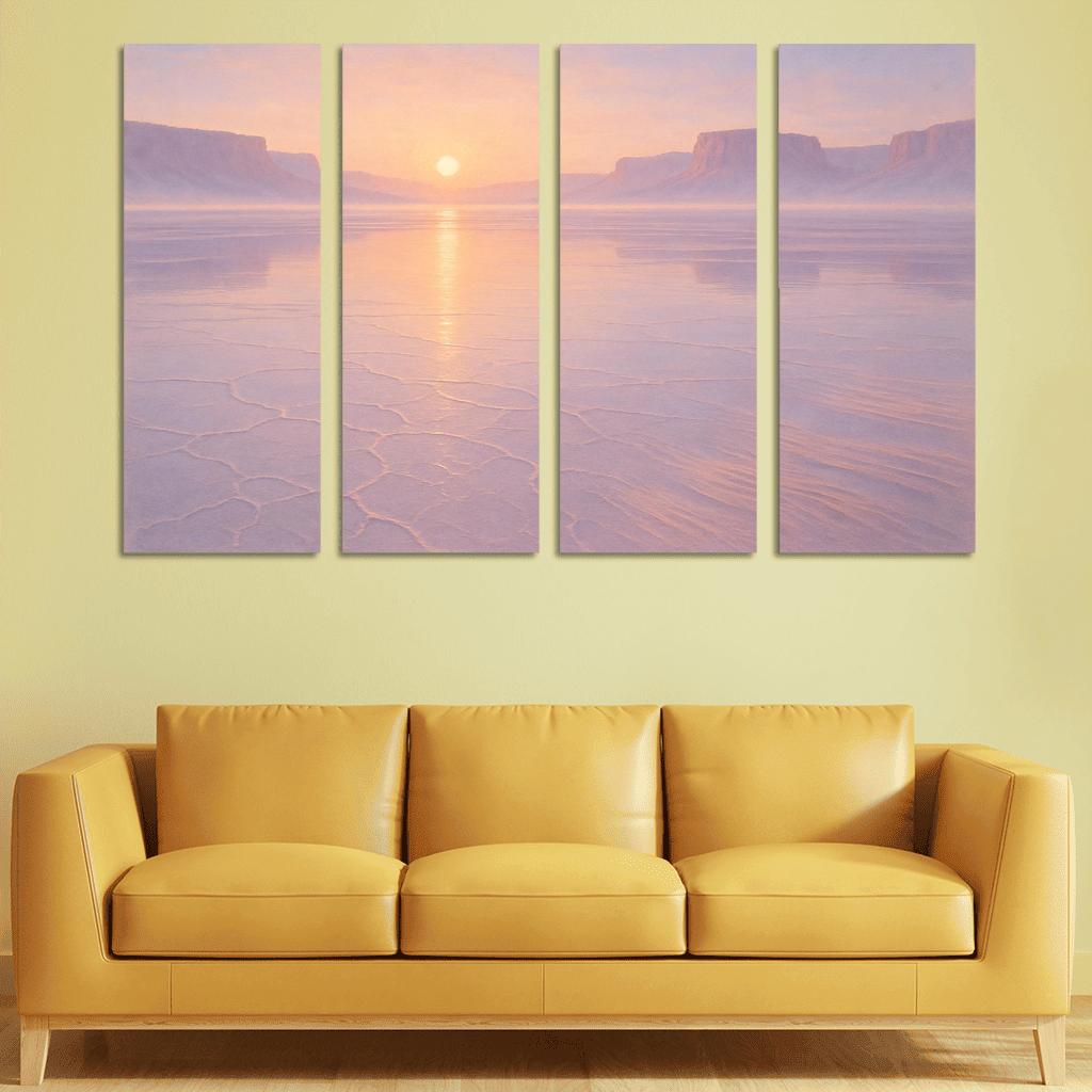 Mirror Glass Plateau At Dawn framed paintings