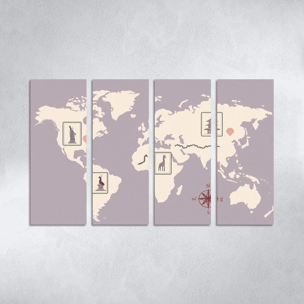 Passport Of Echoes multi-panel paintings