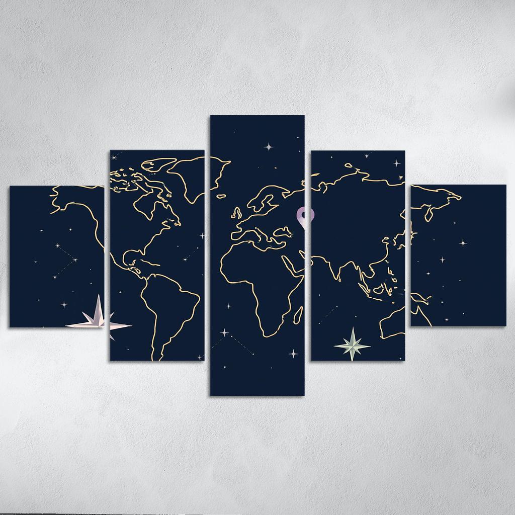 Celestial Voyage Map wall decor