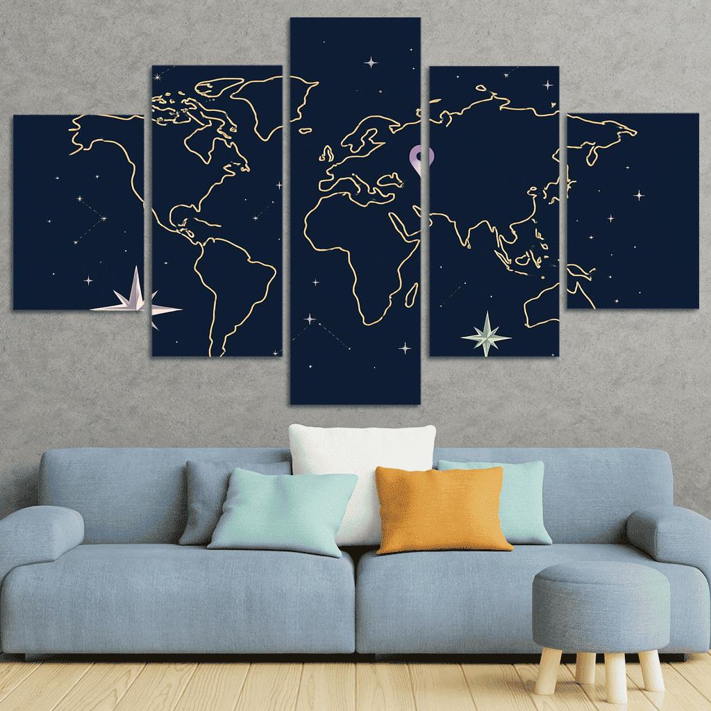 Celestial Voyage Map wall decor