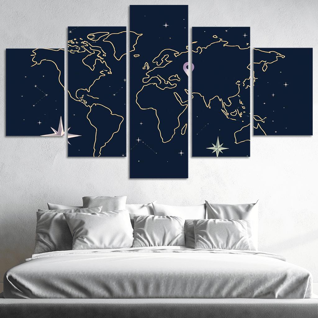 Celestial Voyage Map wall decor