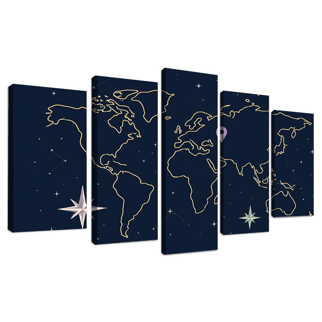 Celestial Voyage Map wall decor