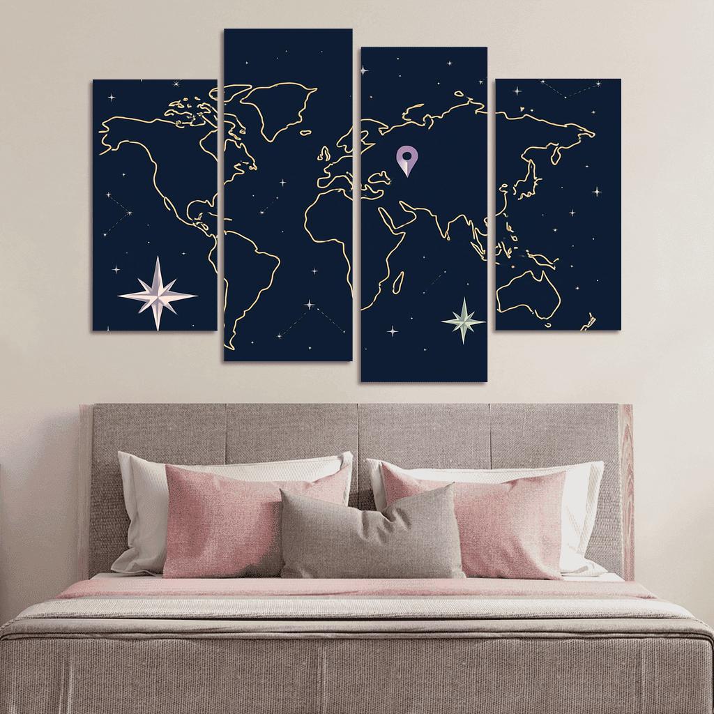 Celestial Voyage Map wall decor
