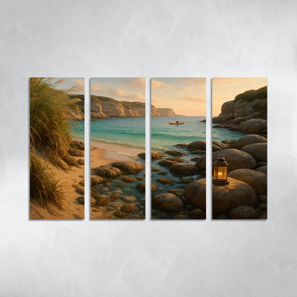 Seagrass Lantern Cove multi-panel paintings