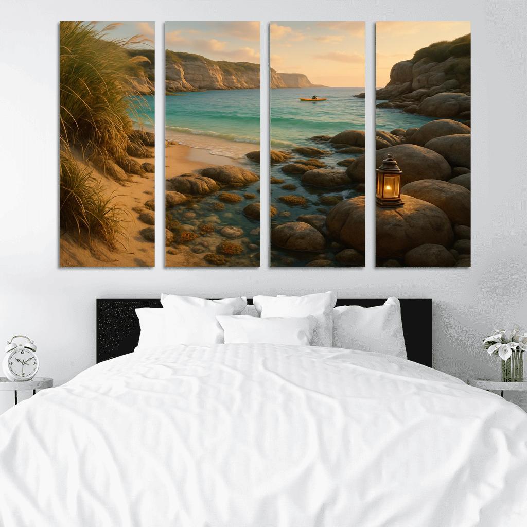 Seagrass Lantern Cove multi-panel paintings