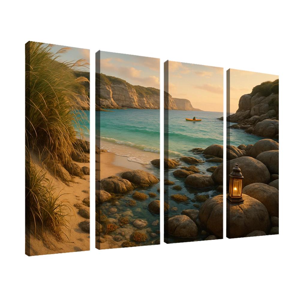 Seagrass Lantern Cove multi-panel paintings