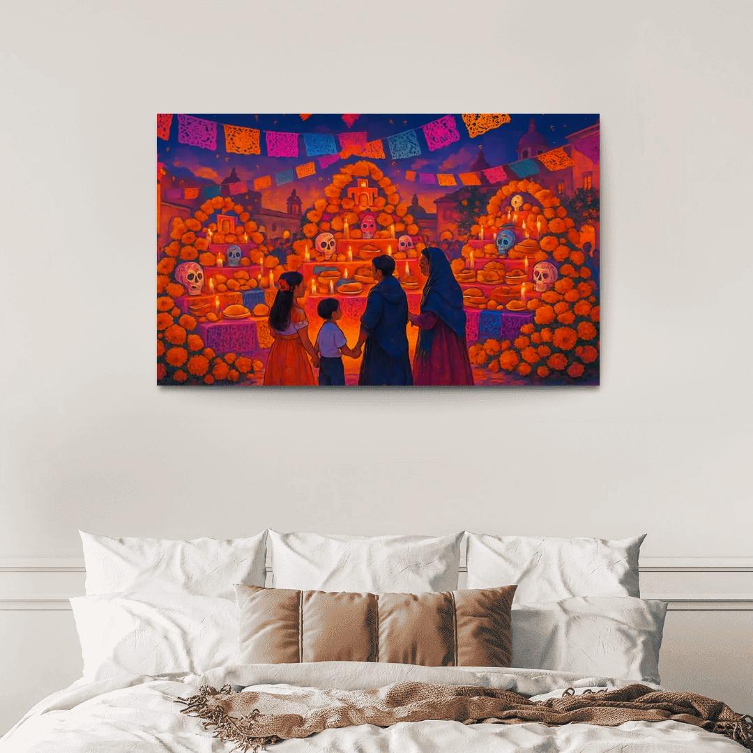 Día De Los Muertos multi-panel paintings