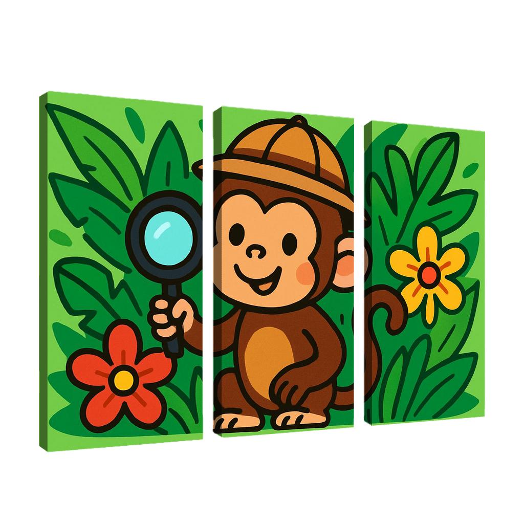 The Curious Jungle Explorer Monkey premium artwork frames