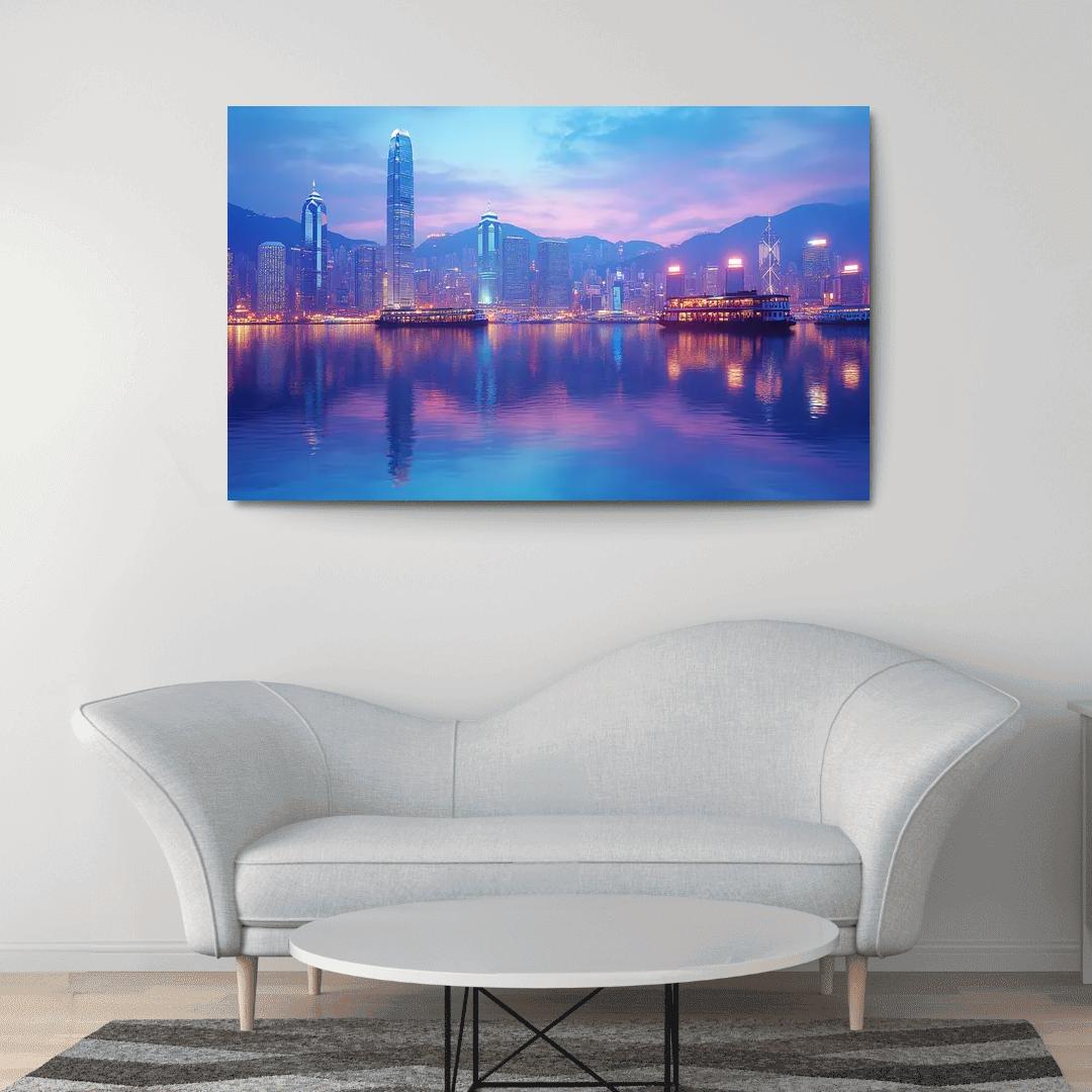 Victoria Harbour multi-panel paintings