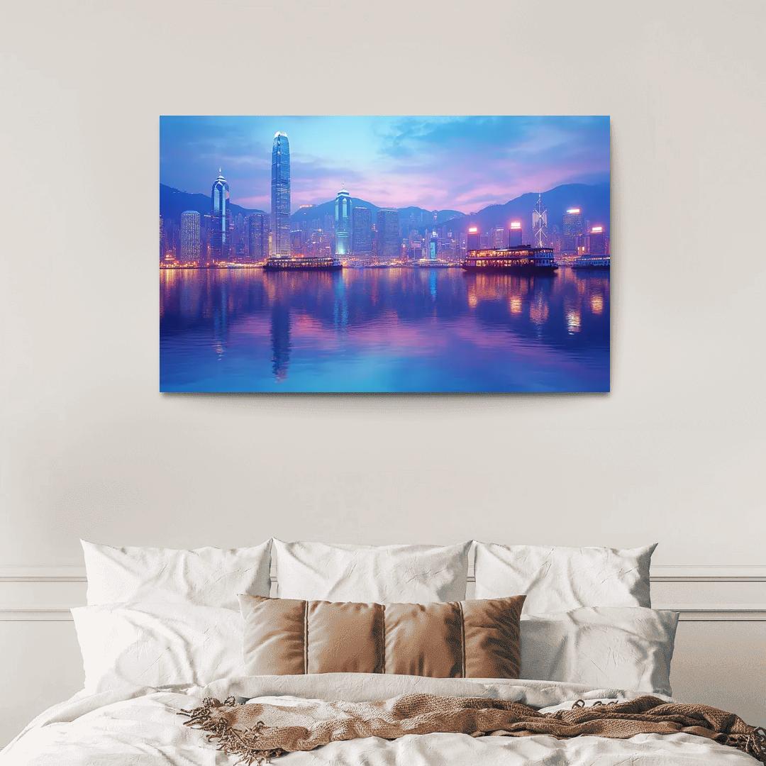 Victoria Harbour multi-panel paintings
