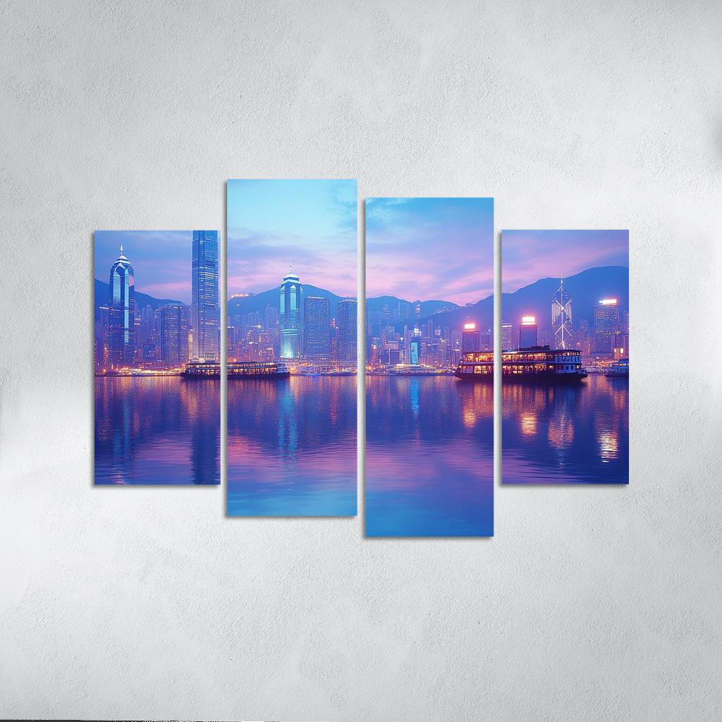 Victoria Harbour multi-panel paintings