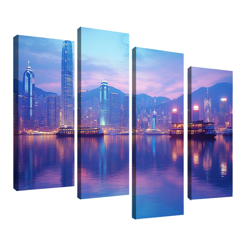 Victoria Harbour multi-panel paintings