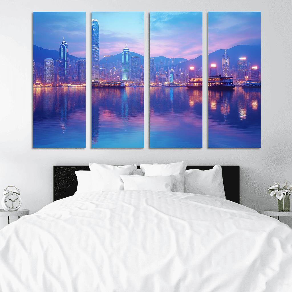 Victoria Harbour multi-panel paintings