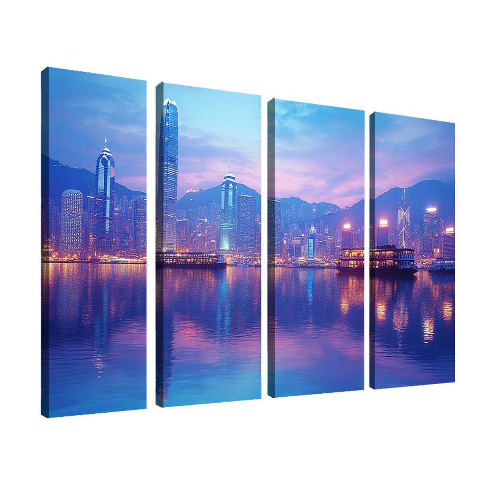Victoria Harbour multi-panel paintings