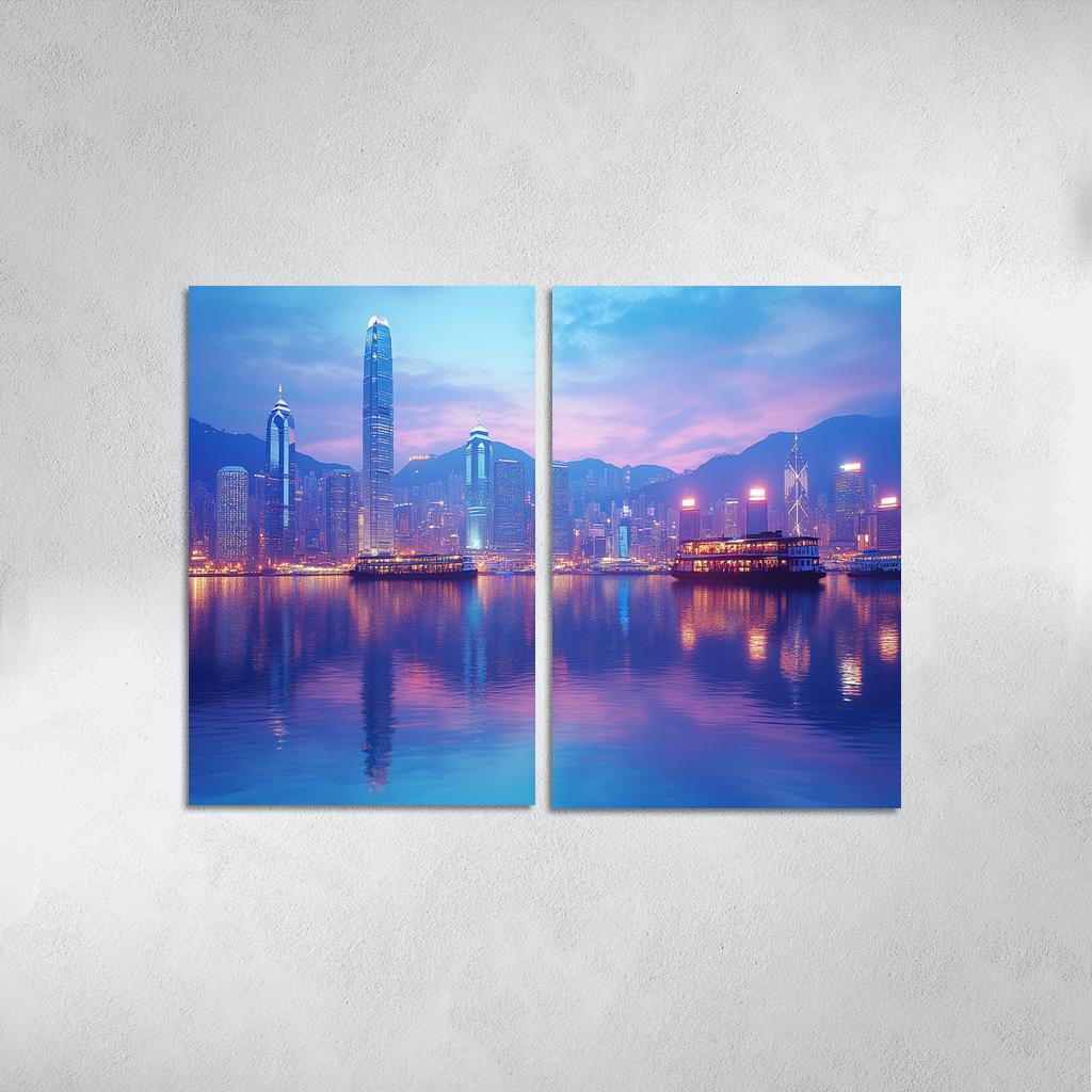 Victoria Harbour multi-panel paintings