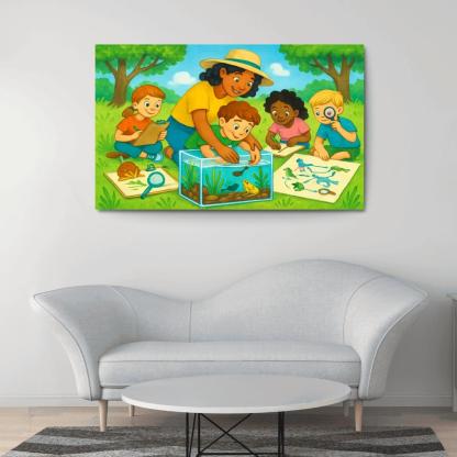 Ecological Systems Thinking Lab For Young Explorers multi-panel paintings