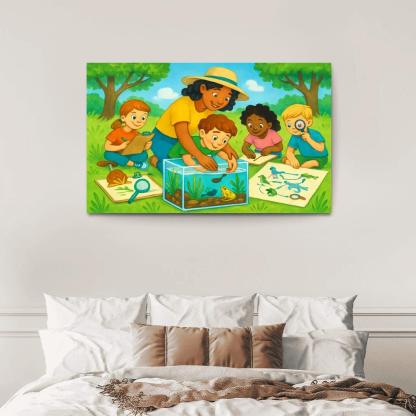 Ecological Systems Thinking Lab For Young Explorers multi-panel paintings