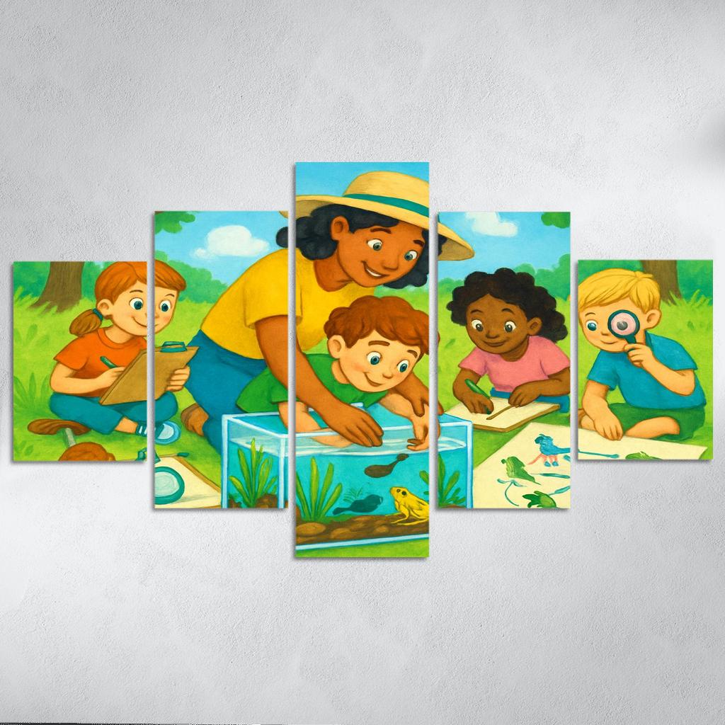 Ecological Systems Thinking Lab For Young Explorers multi-panel paintings