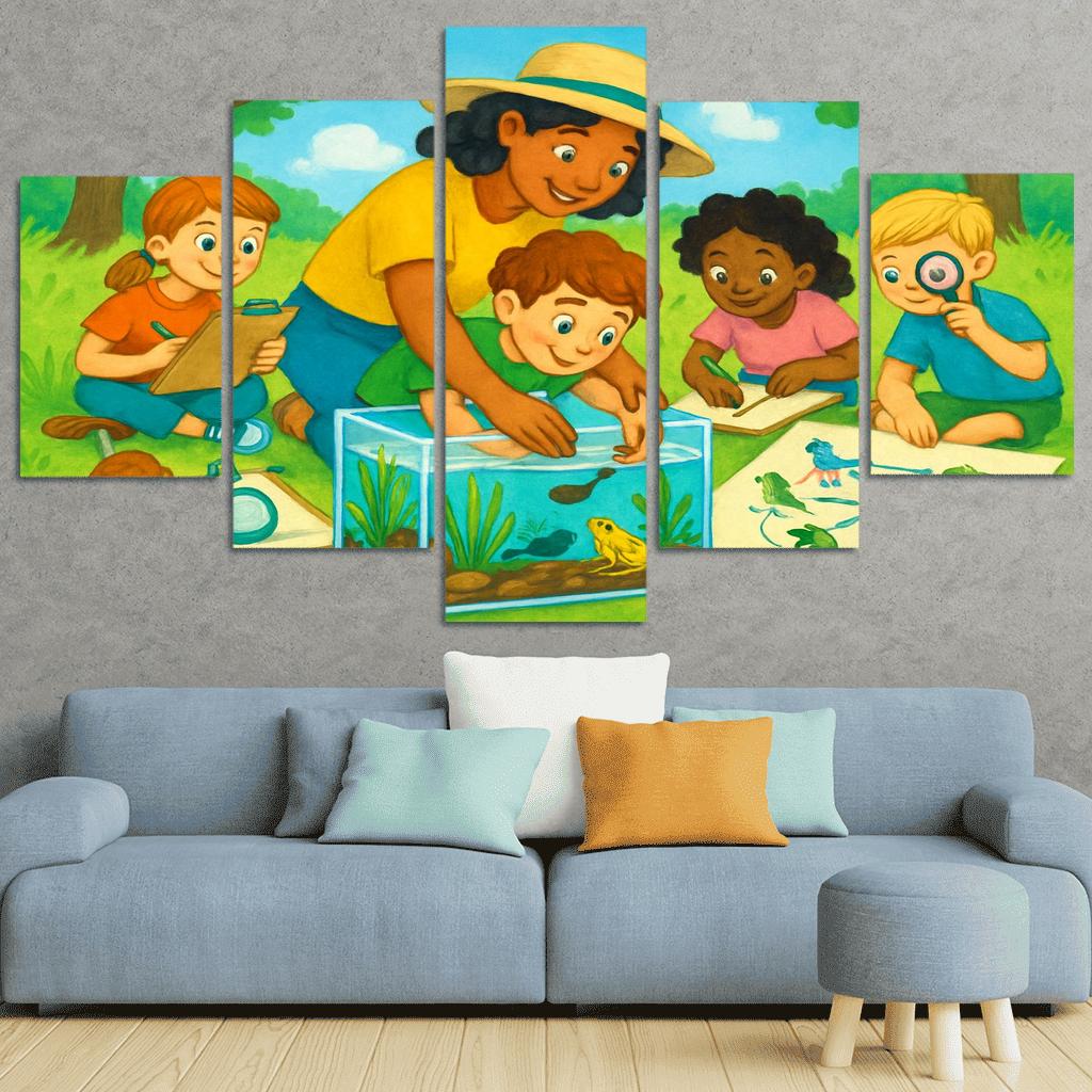 Ecological Systems Thinking Lab For Young Explorers multi-panel paintings