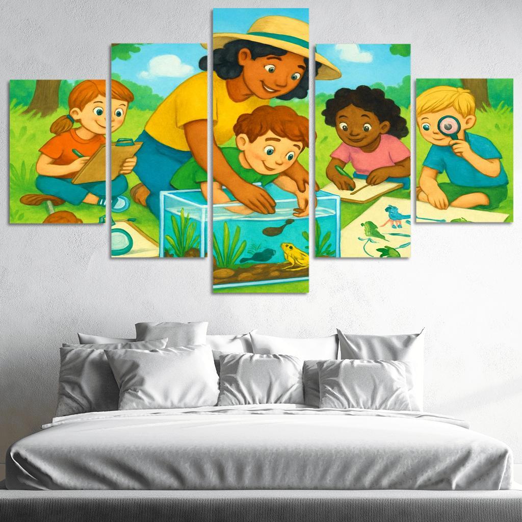 Ecological Systems Thinking Lab For Young Explorers multi-panel paintings