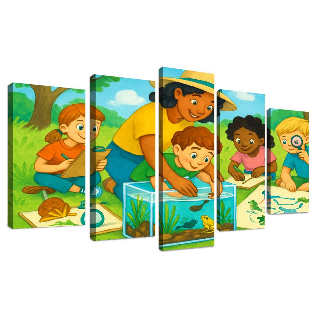 Ecological Systems Thinking Lab For Young Explorers multi-panel paintings