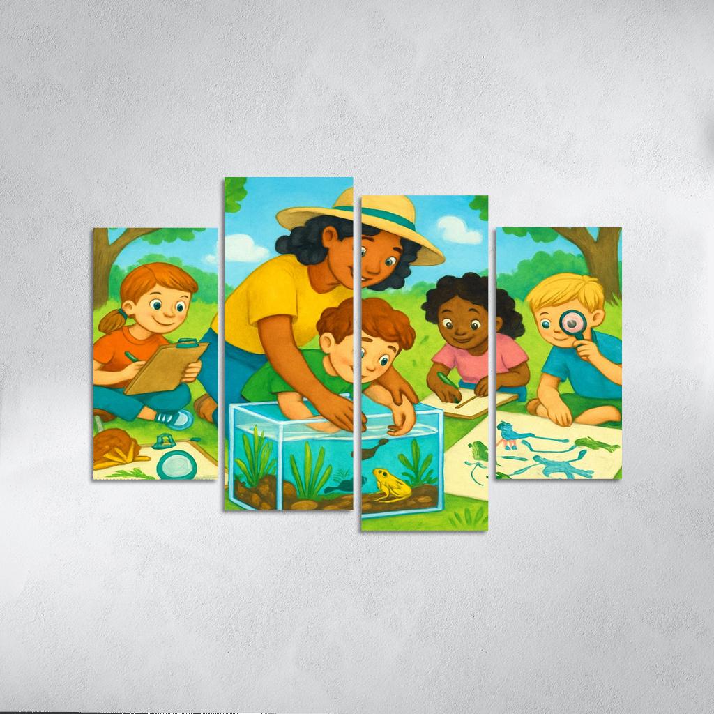 Ecological Systems Thinking Lab For Young Explorers multi-panel paintings