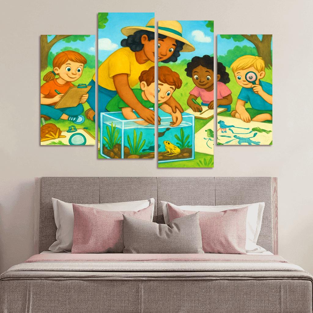 Ecological Systems Thinking Lab For Young Explorers multi-panel paintings