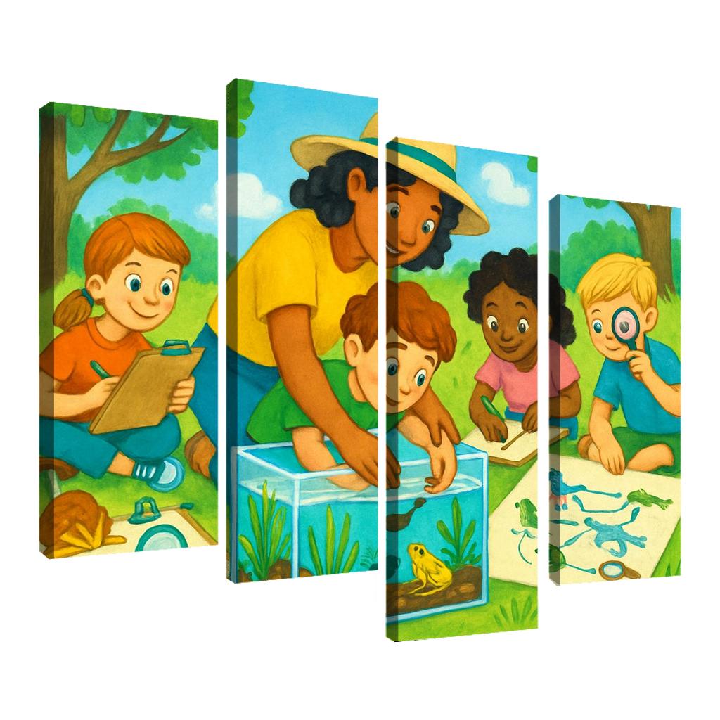 Ecological Systems Thinking Lab For Young Explorers multi-panel paintings