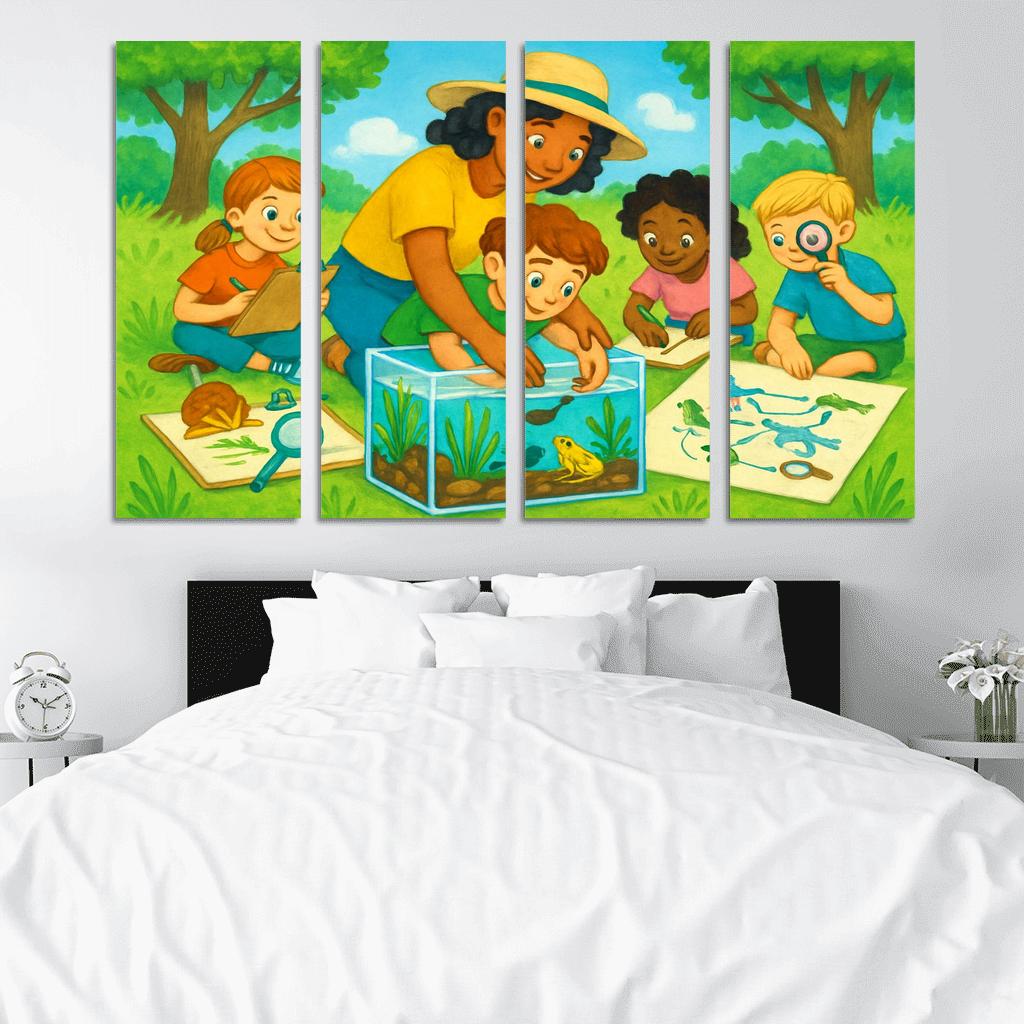 Ecological Systems Thinking Lab For Young Explorers multi-panel paintings