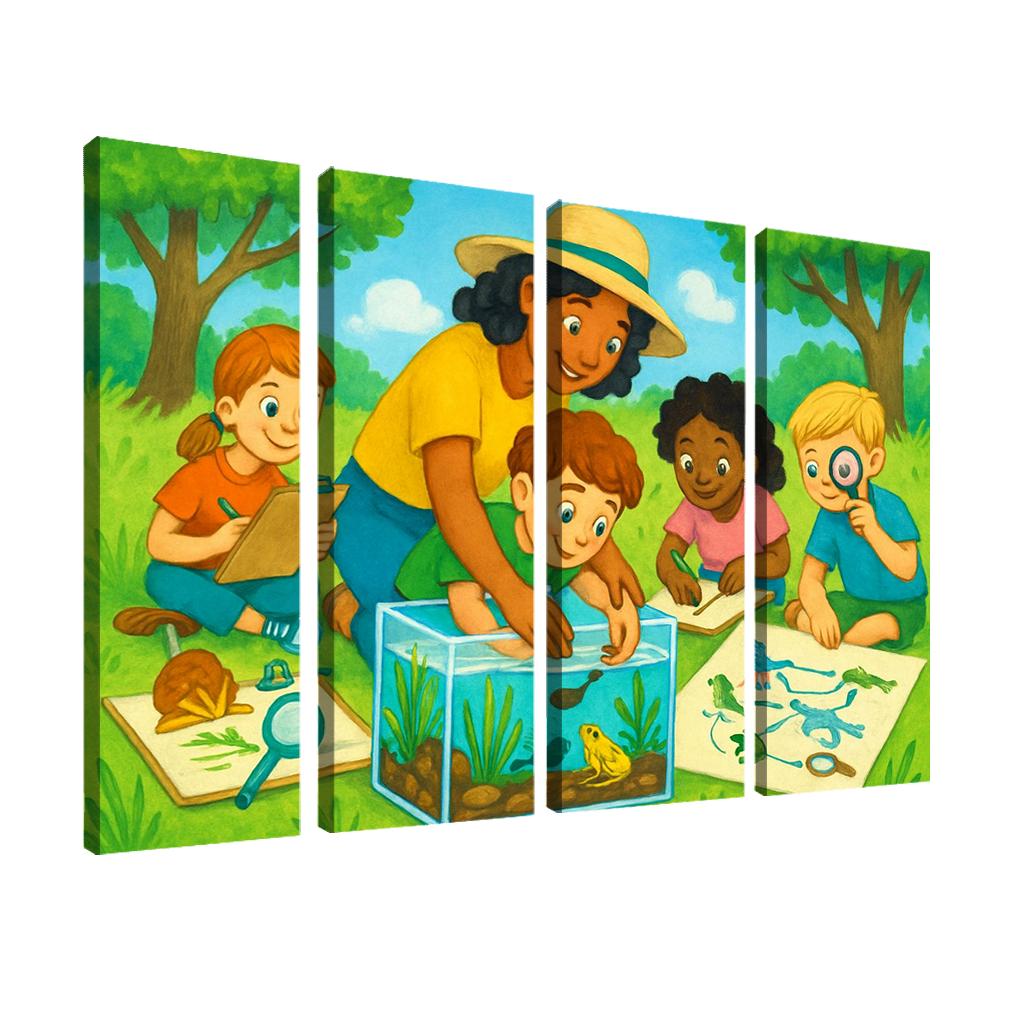 Ecological Systems Thinking Lab For Young Explorers multi-panel paintings