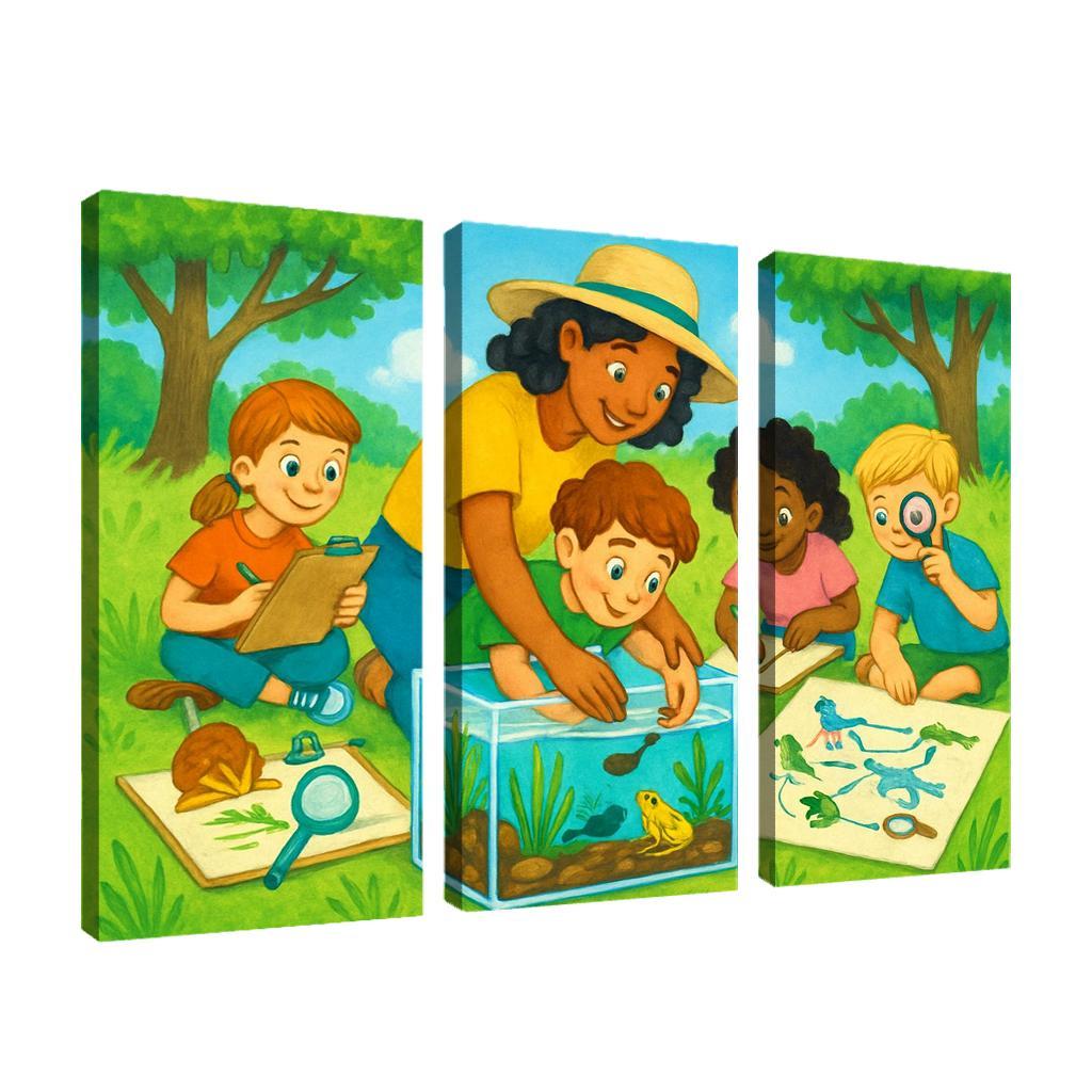 Ecological Systems Thinking Lab For Young Explorers multi-panel paintings