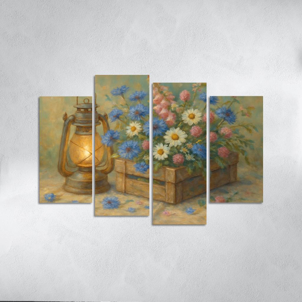 Cottage Lantern Wildflower Medley wall art