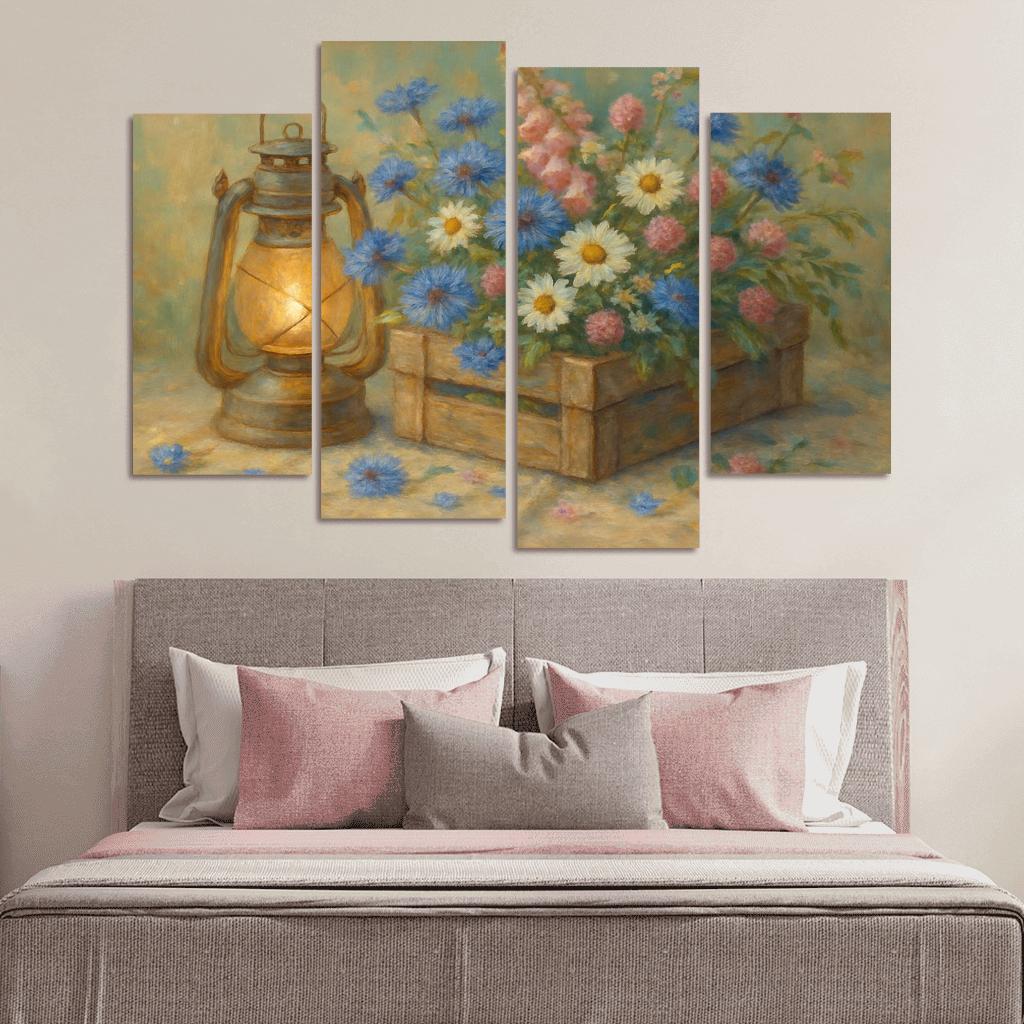 Cottage Lantern Wildflower Medley wall art