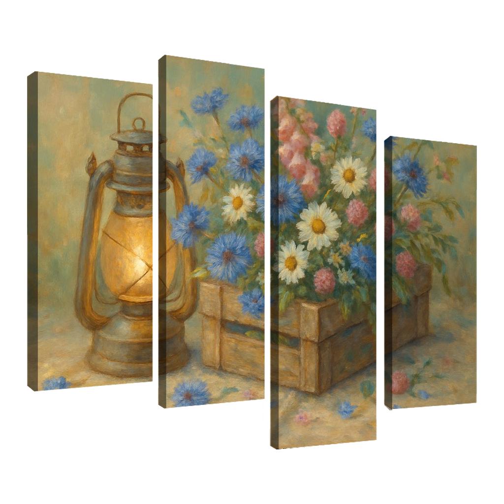 Cottage Lantern Wildflower Medley wall art